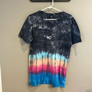 Michael Lauren Burman T shirt Dress, Colorful Tie dye, Malibu Sunset small USA